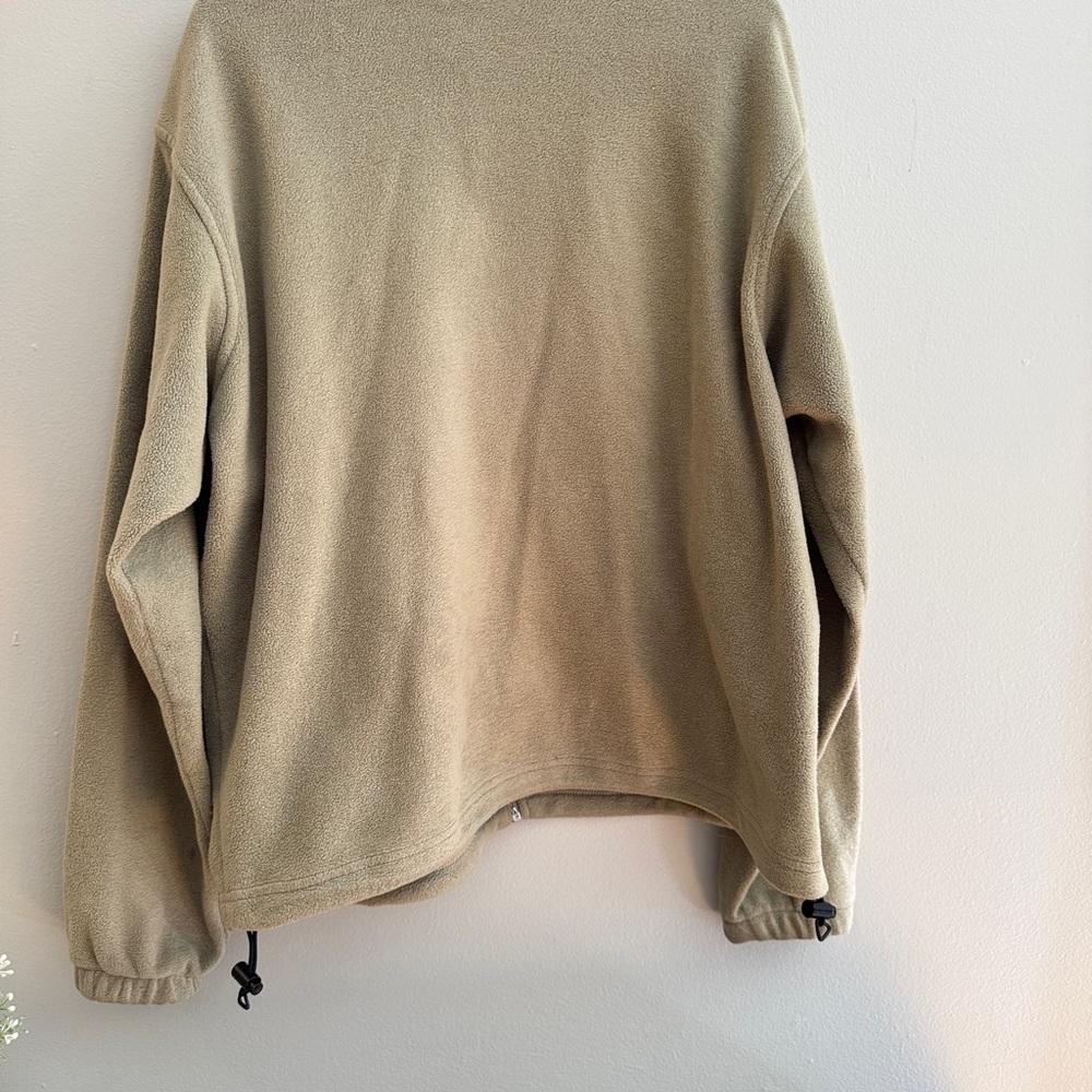 Columbia Men’s Zip Up Sz Medium Beige Fleece Jacket - Picture 5 of 5